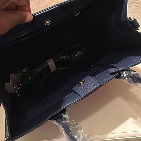 Trina Turk Floral Cloud Tote Top Handle Satchel Bag Blue Pink Bold Maximalist - Picture 14 of 16